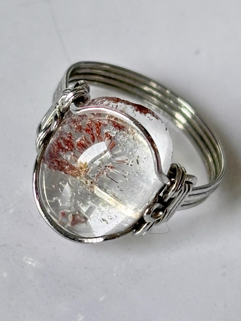 Handmade wire wrapped Super Seven Stone Ring